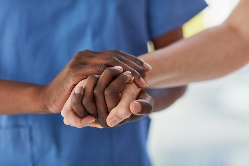 holding hands